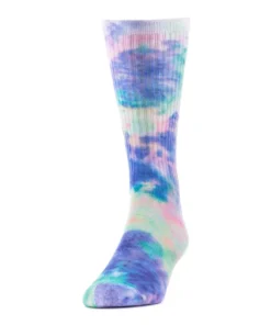 WSS Mens Half Cushion Acid Print Crew