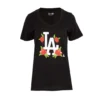 NEW ERA Dodgers Roses Vneck Tee - Womens