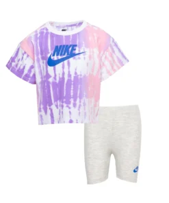 NIKE BEST SELLERS Boxy AOP Tee Bike Short Set - Girls TOD