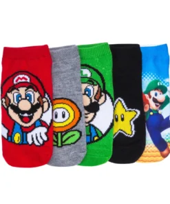 CHARACTER BEST SELLERS 5 Pack Kids Super Mario Shorty