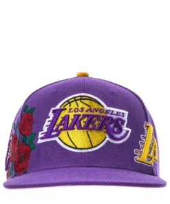 PRO STANDARD NEW ARRIVALS Lakers Roses Snapback Hat