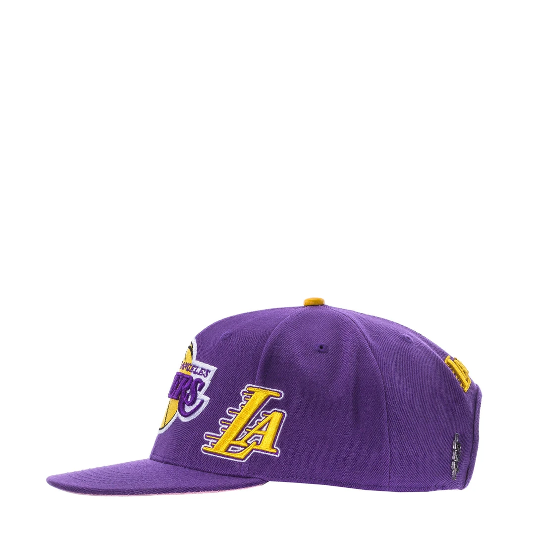 PRO STANDARD NEW ARRIVALS Lakers Roses Snapback Hat