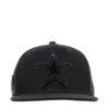 PRO STANDARD ACCESSORIES Cowboys Triple Black Logo Snapback Hat