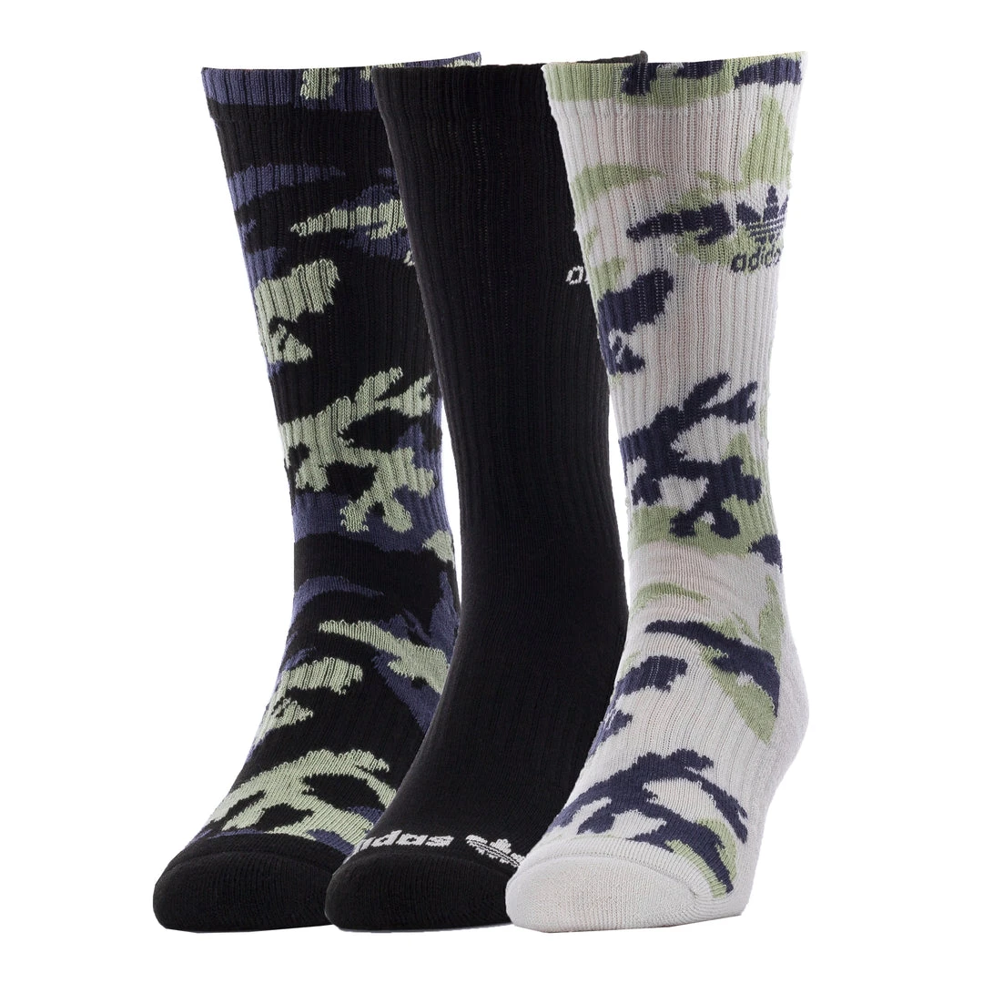 ADIDAS 3 Pack Mens Originals Camo Crew