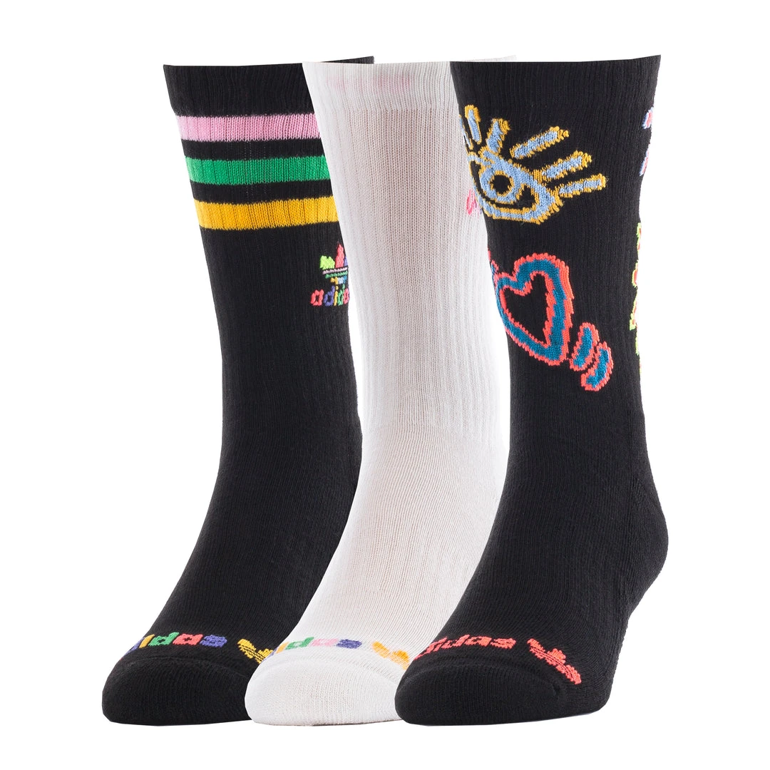 ADIDAS 3 Pack Mens Originals Pride Crew