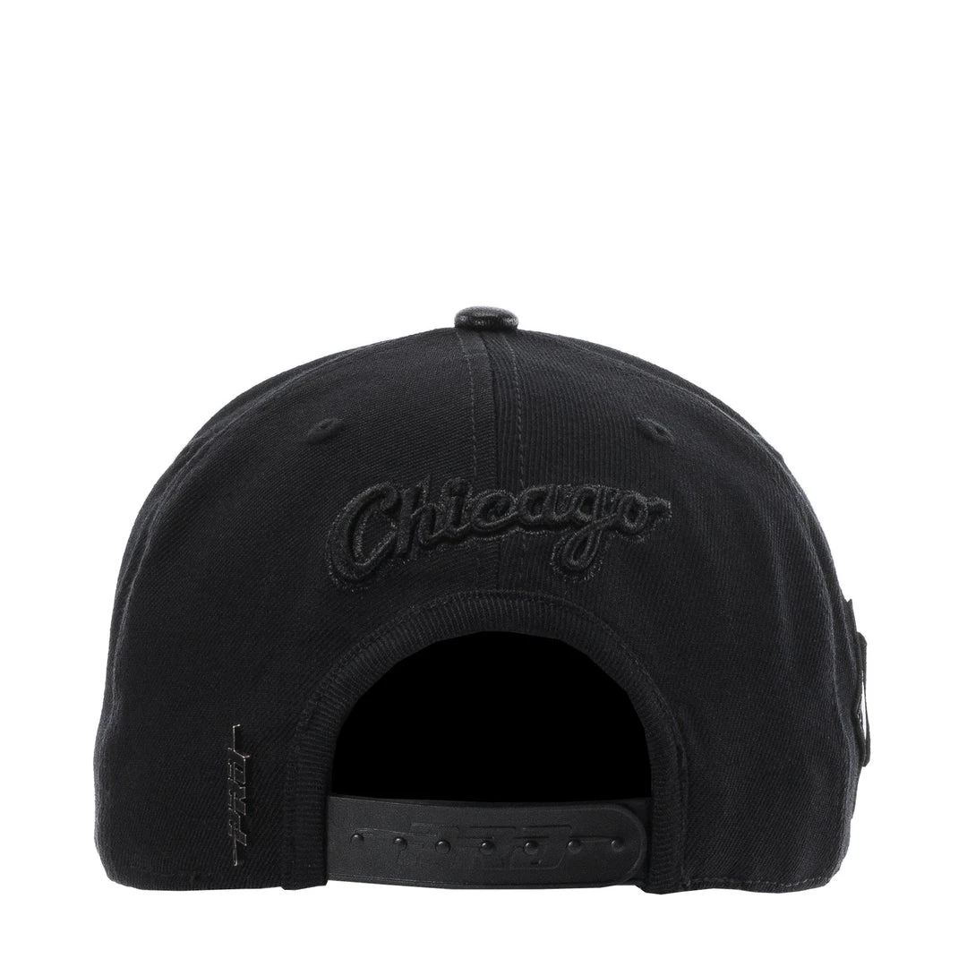 PRO STANDARD NEW ARRIVALS White Sox Triple Black Logo Snapback Hat