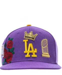 PRO STANDARD Dodgers City Double Front Logo Snapback Hat ACCESSORIES