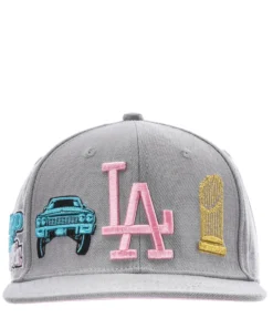 PRO STANDARD Dodgers Lowrider Triple Front Logo Snapback Hat