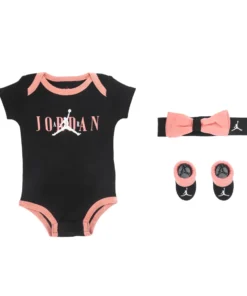 JORDAN NEW ARRIVALS Pink Satin 3 PC Box Set - Girls Infant (0-6)