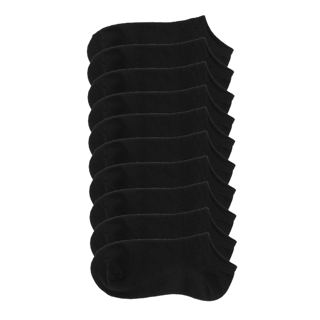 WSS 10 Pack Kids Solid No Show