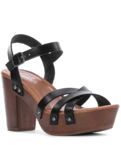 CELIA Woody Strappy Wood Heel - Womens