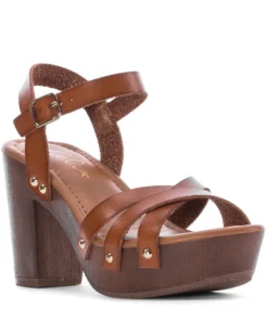 CELIA Woody Strappy Wood Heel - Womens